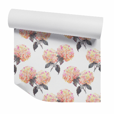 Öntapadós tapéta falra Narancssárga hortenzia absztrakció