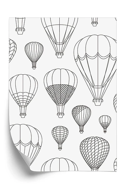 Öntapadós tapéta Légballonok készlete