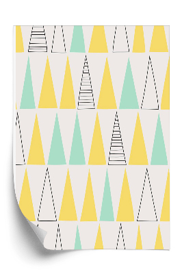 Tapéta Kézzel rajzolt hegyi minta