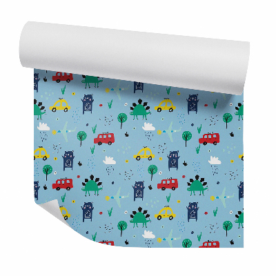 Fotótapéta falra Színes állatok és járművek