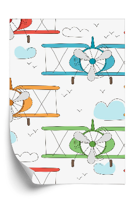 Öntapadó tapéta Kézzel festett színes repülők