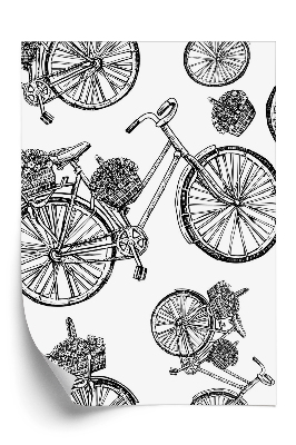 Tapéta Fekete-fehér kerékpárok