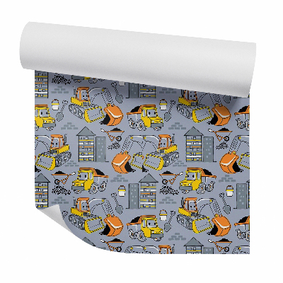 Zidna tapeta Vicces sárga építőipari gépek