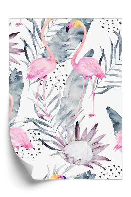 Tapéta Flamingók és növények