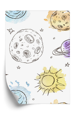 Öntapadó tapéta Bolygók és csillagok