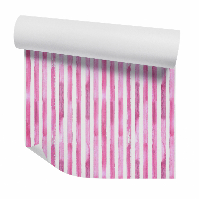 Öntapadós tapéta falra Rózsaszín függőleges akvarell csíkok