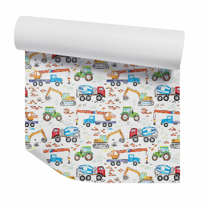 Öntapadós tapéta falra Mezőgazdasági építőipari gépek