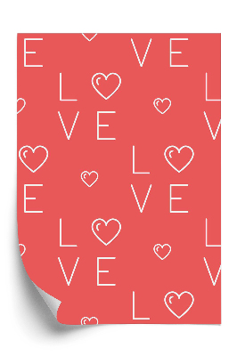 Öntapadó tapéta Szerelem szerelem minta