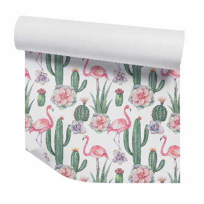 Fotótapéta falra Flamingók és kaktuszok