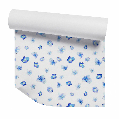 Foto tapeta Kék virágok levendula színben