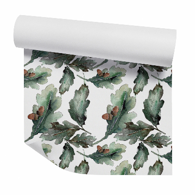 Dekor tapéta Sötét makk levelek