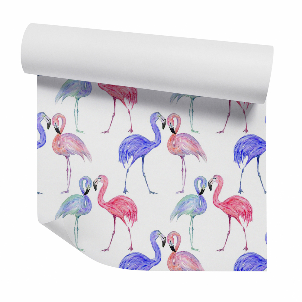 Foto tapeta Színes flamingópárok