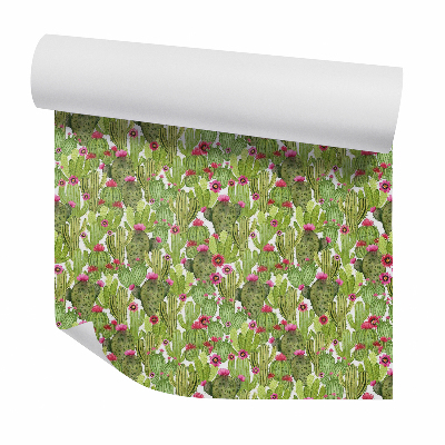 Foto tapeta Kaktusz piros virágokkal