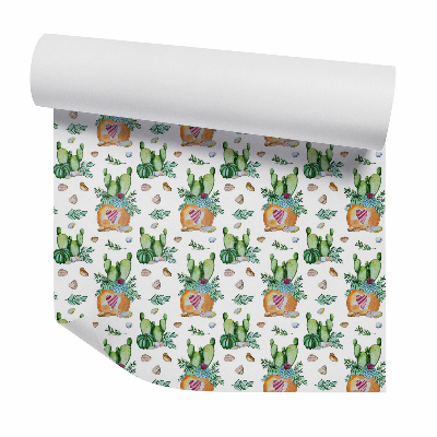 Fotótapéta falra Kis kaktuszok színes cserépben