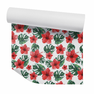 Dekor tapéta Növényzet virágok fehér háttér