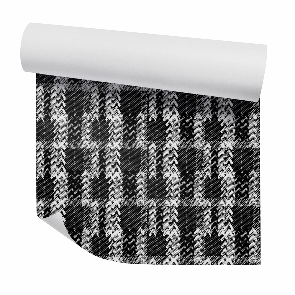 Foto tapeta Patchwork minták fekete-fehér