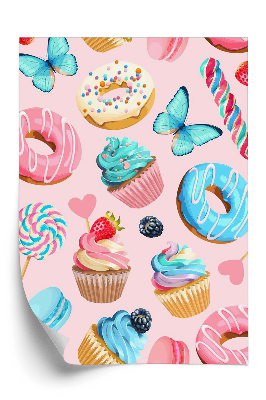 Öntapadós tapéta Pillangós édességek