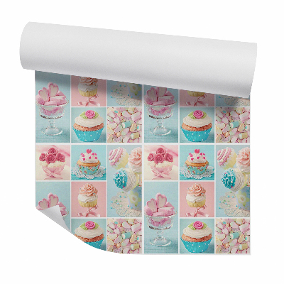 Fotótapéta falra Színes édességek cukorkák és cupcakes