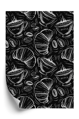 Öntapadós tapéta Croissant és kávé