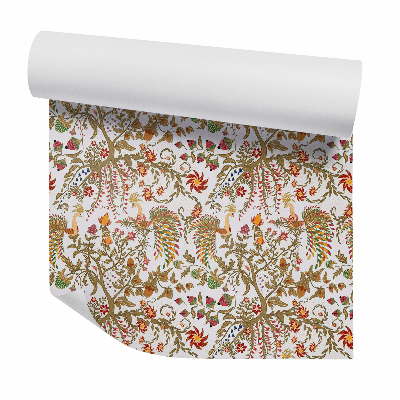 Foto tapeta Virágok és pávák dekoratív absztrakciója