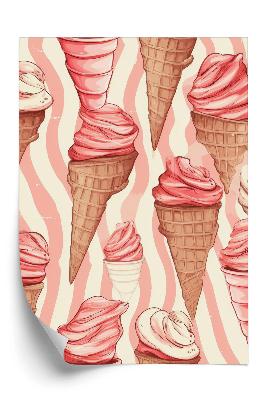 Öntapadós tapéta Rózsaszín fagylalt