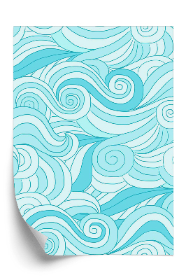 Öntapadós tapéta Óceán víz kék hullámai