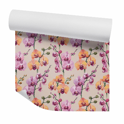 Zidna tapeta Rózsaszín és narancssárga orchideák