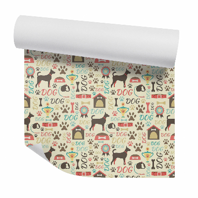 Dekor tapéta Absztrakt kutya kennel csont póráz