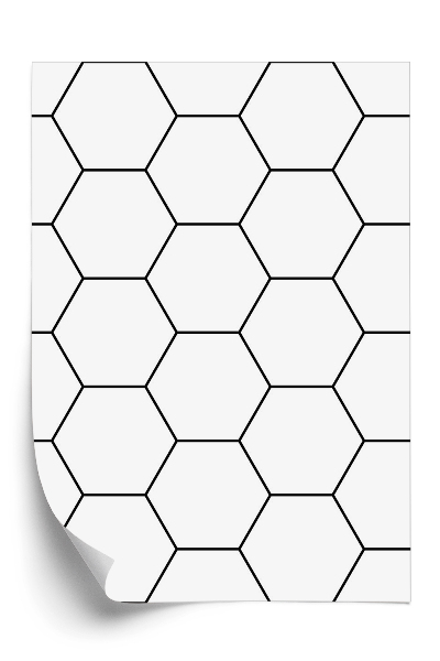 Tapéta Modern geometrikus hatszög minta