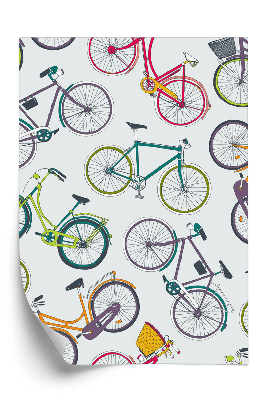 Tapéta Kézzel rajzolt színes kerékpárok