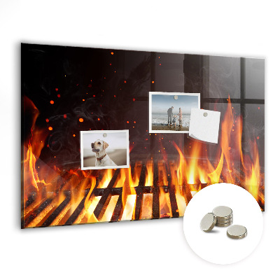 Fali üzenőtábla Rács és lángok