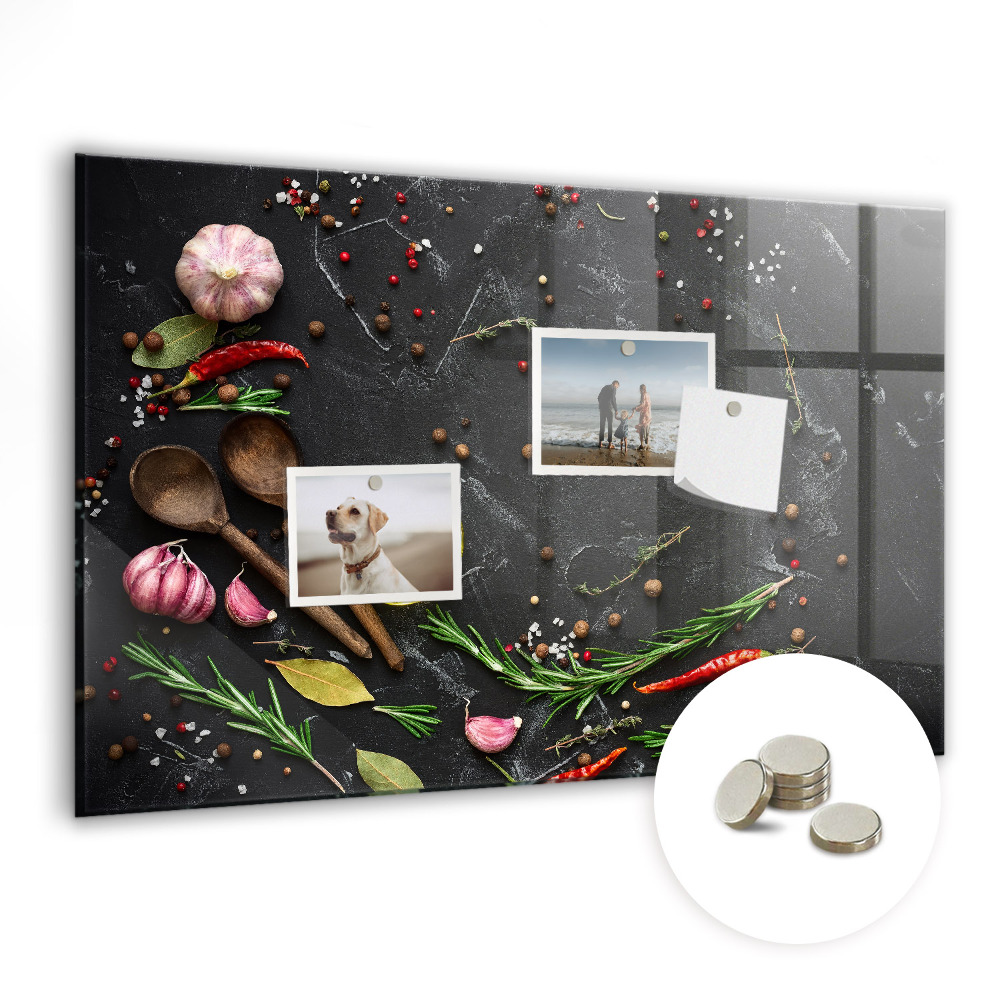 Fali üzenőtábla Fűszerek és fokhagyma