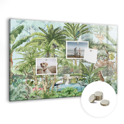 Mágneses tábla Festett dzsungel