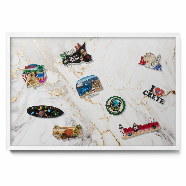 Stílusos márványkő Mágnes tábla