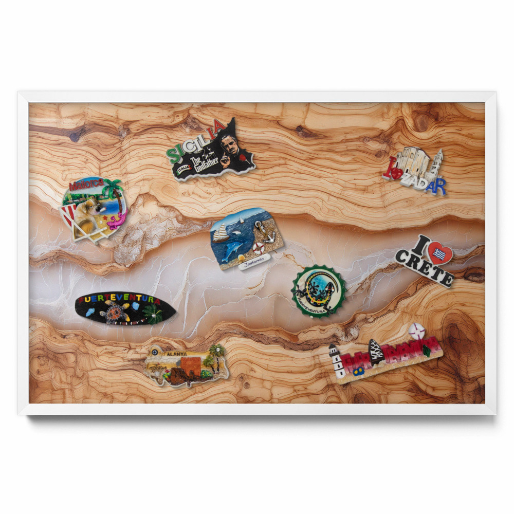 Fa szerkezet gyantával Mágnestábla