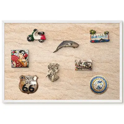 Nyugodt textúrájú keretes mágneses tábla meleg színekben