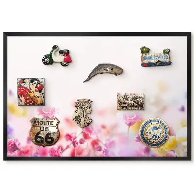 Finom virágok pasztell árnyalatokban fali mágnestábla
