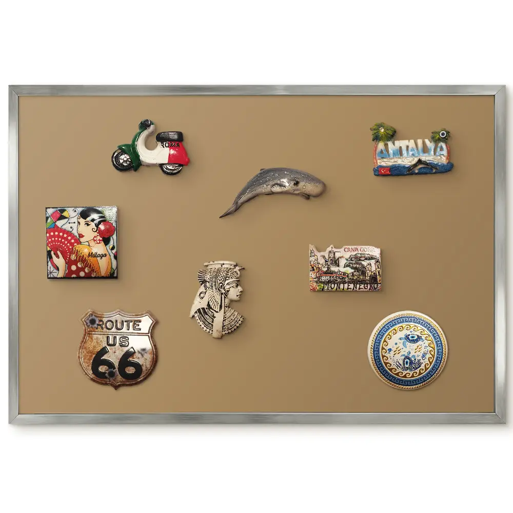 Élénk narancssárga minimalista fémtábla mágnesekhez