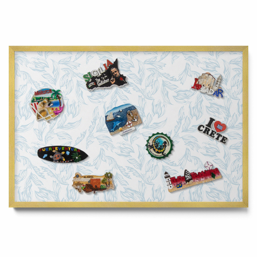 Szabályos levélminta Mágnes tábla