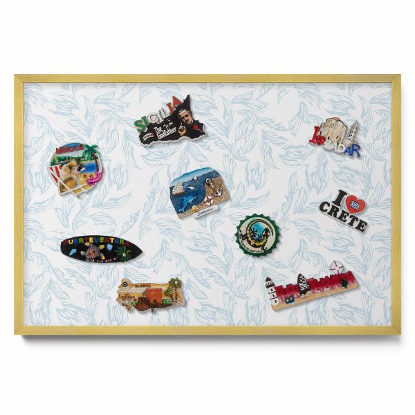 Szabályos levélminta Mágnes tábla