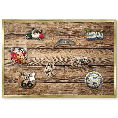 Arany keretes faerezetű műanyag mágneses tábla