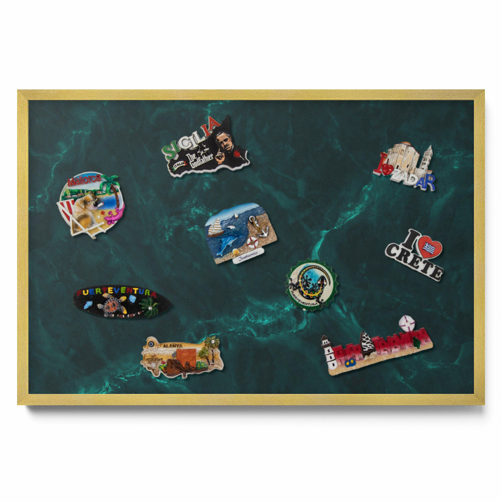 Palackzöld márvány Mágnestábla