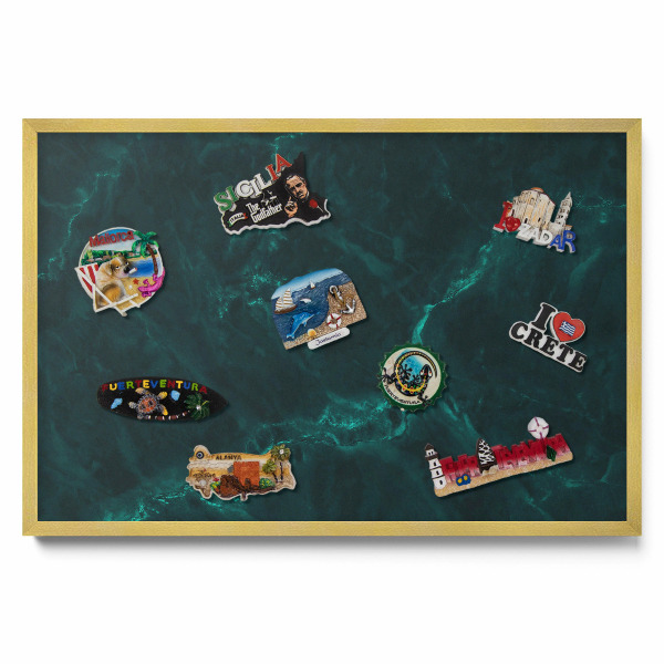 Palackzöld márvány Mágnestábla