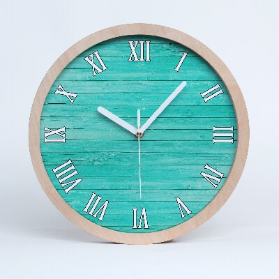 Kerek fa óra Zöld táblák