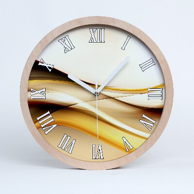 Fából készült óra Absztrakt hullámok