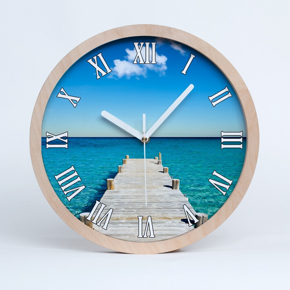 Fából készült óra Fa móló