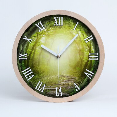 Fából készült óra Fák alagútja