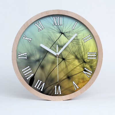 Fából készült óra Gyermekláncfű mag