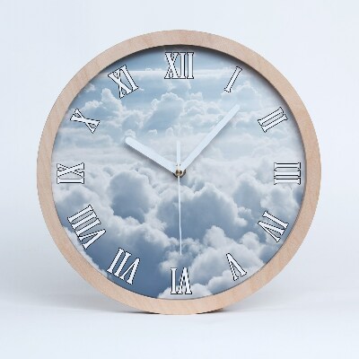 Kerek fa óra Felhők madártávlatból