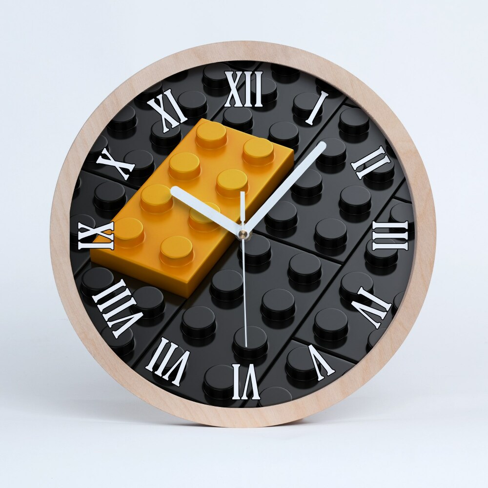 Fából készült óra Lego kockák